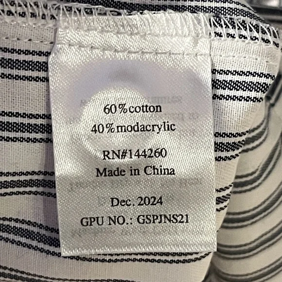 Petite Plume Navy French Ticking Cozy Cotton Blend Striped Kids Pajama Set - Picture 11 of 13